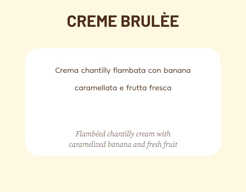 Creme Brulee scheda