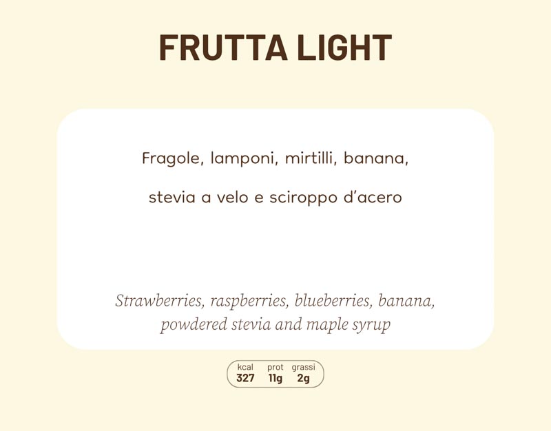 Frutta light scheda