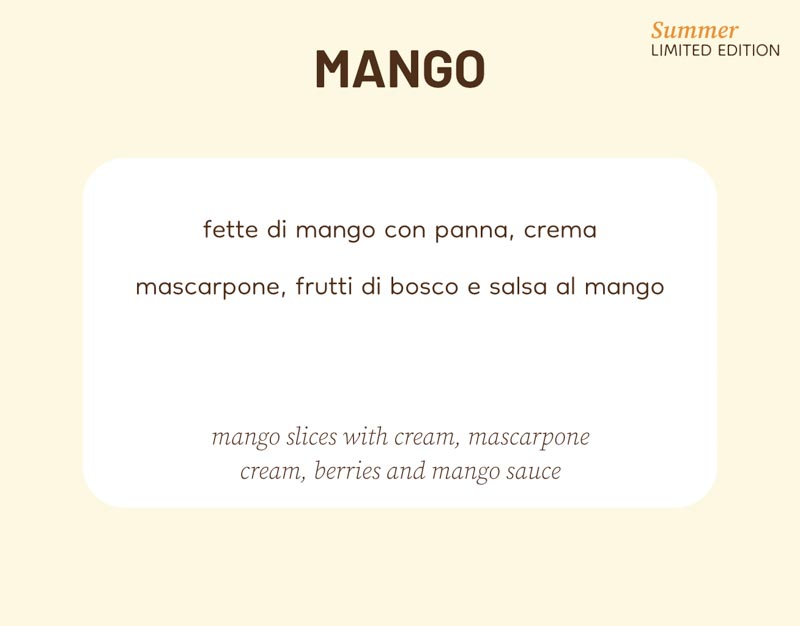 Mango scheda