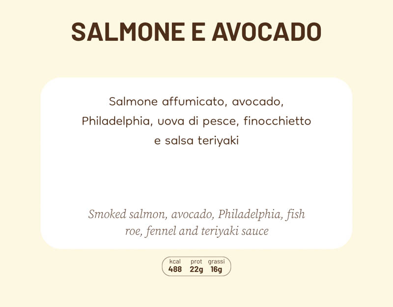 Salmone e avocado scheda